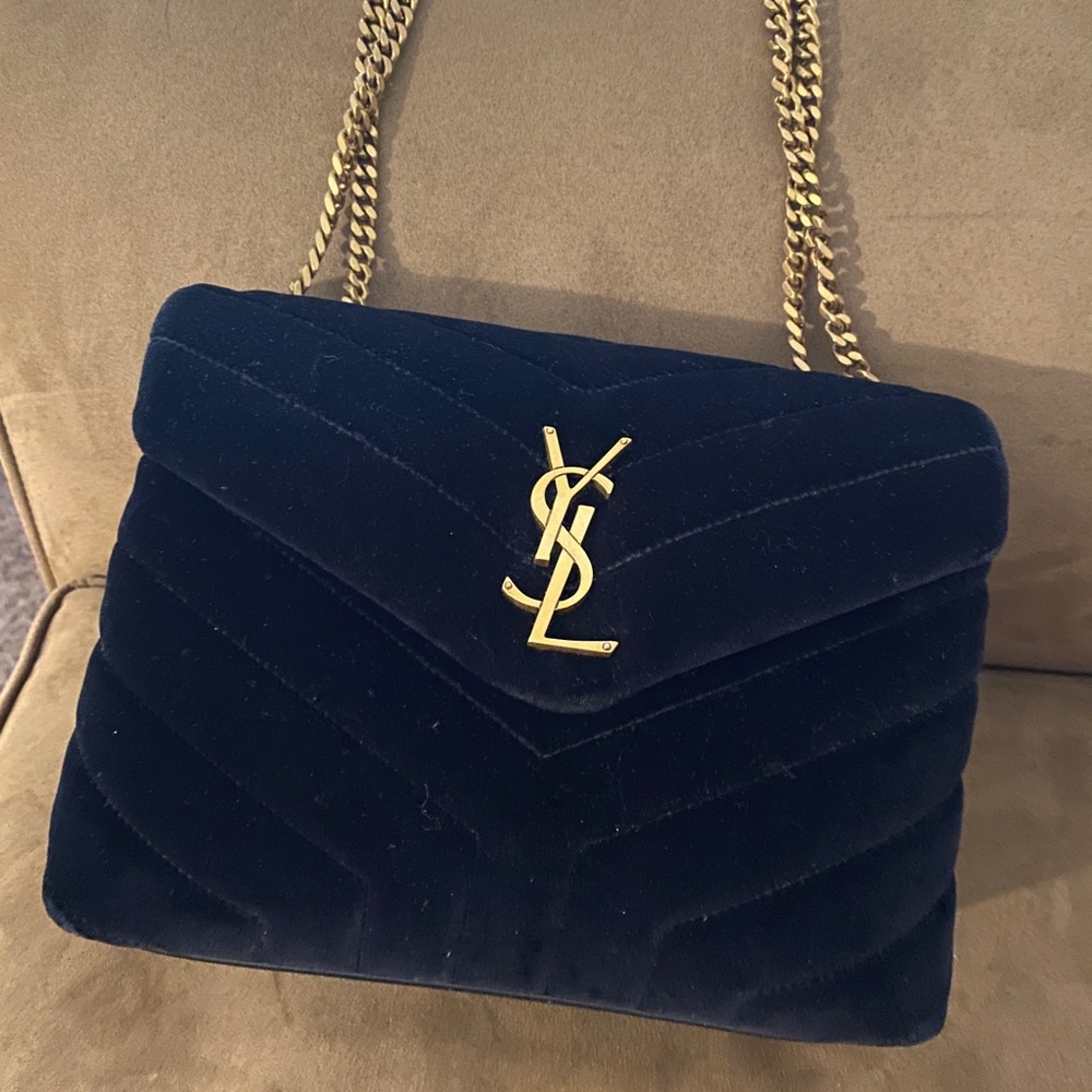 SAINT LAURENT velvet purse
